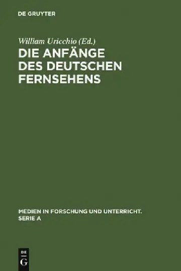 Cover of Die Anfänge des Deutschen Fernsehens