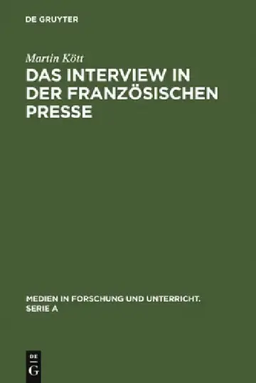 Cover of Das Interview in der französischen Presse