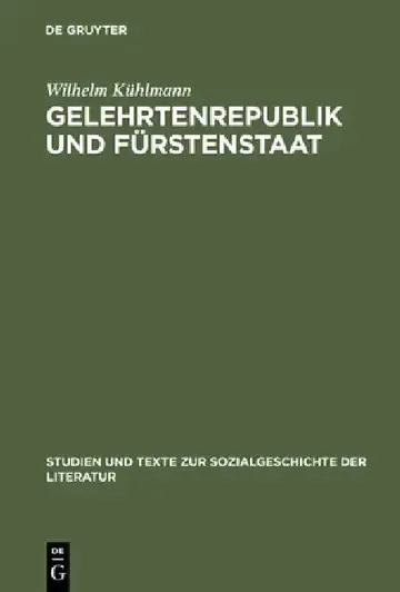 Cover of Gelehrtenrepublik und Fürstenstaat