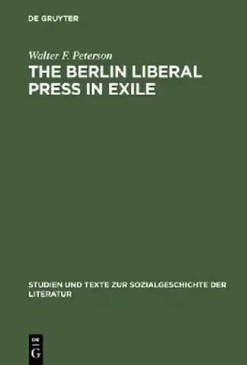 Cover of The Berlin Liberal Press in Exile