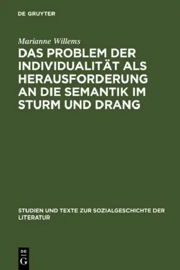 Cover of Das Problem Der Individualität ALS Herausforderung an Die Semantik Im Sturm Und Drang