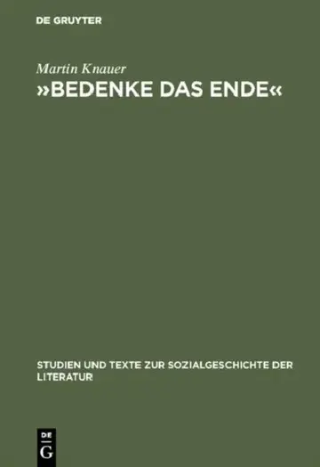 Cover of »Bedenke Das Ende«