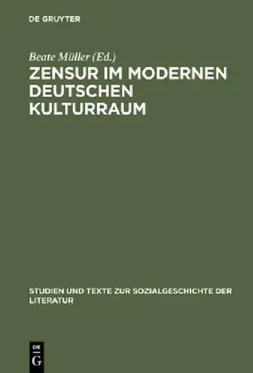 Cover of Zensur im modernen deutschen Kulturraum
