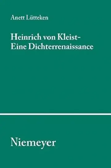 Cover of Heinrich von Kleist - Eine Dichterrenaissance