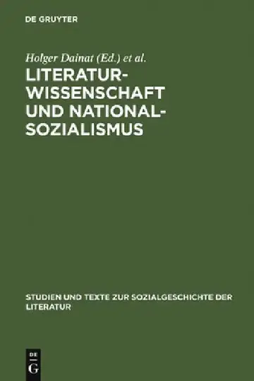 Cover of Literaturwissenschaft und Nationalsozialismus