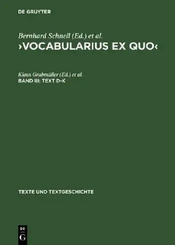 Cover of >Vocabularius Ex quo