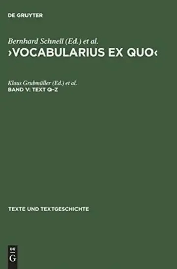 Cover of Text Q-Z