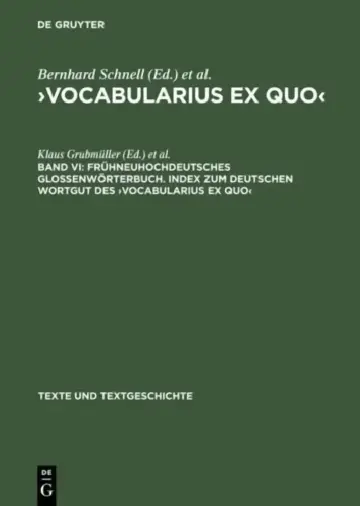 Cover of >vocabularius Ex Quovocabularius Ex Quo