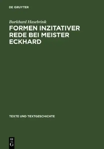Cover of Formen Inzitativer Rede Bei Meister Eckhard