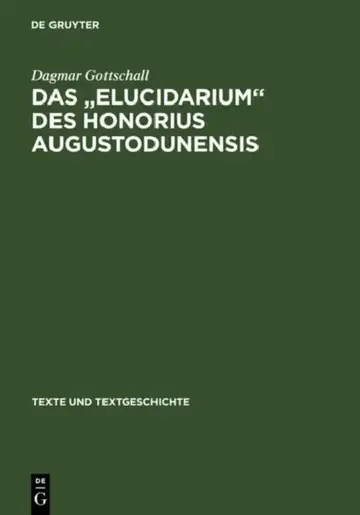 Cover of Das " Elucidarium " Des Honorius Augustodunensis