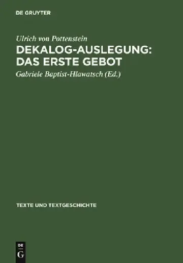 Cover of Dekalog-Auslegung