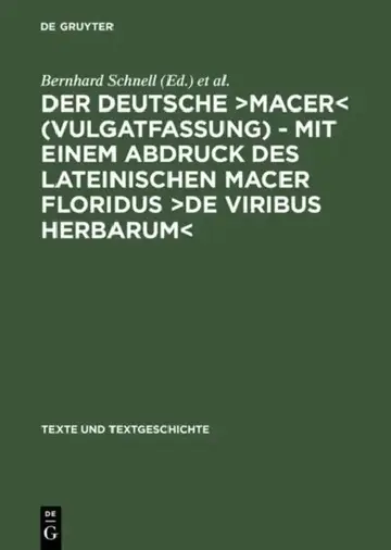 Cover of Der deutsche >MacerDe viribus herbarum