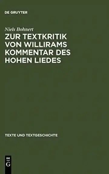 Cover of Zur Textkritik Von Willirams Kommentar Des Hohen Liedes