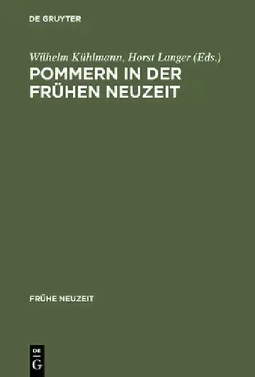 Cover of Pommern in der Frühen Neuzeit