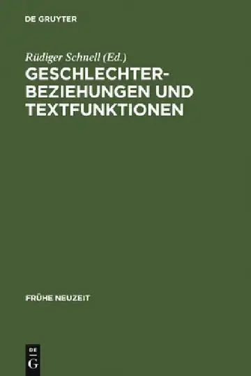 Cover of Geschlechterbeziehungen und Textfunktionen