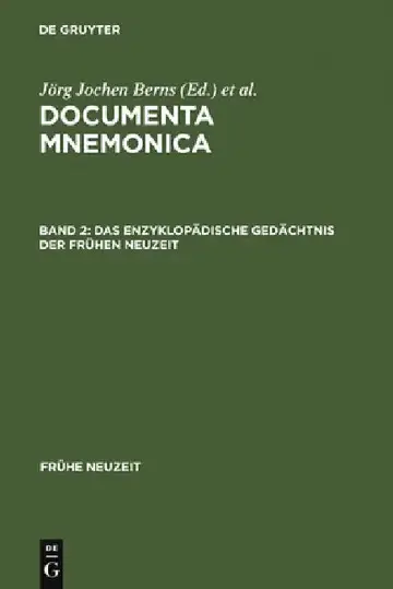 Cover of Das enzyklopädische Gedächtnis der Frühen Neuzeit