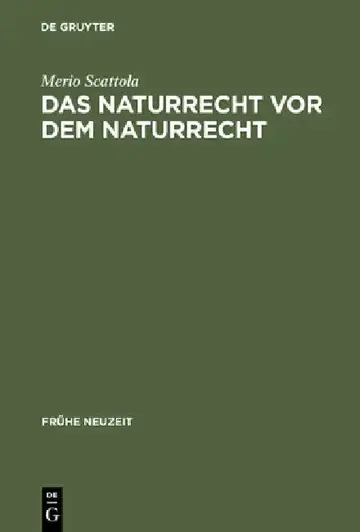 Cover of Das Naturrecht VOR Dem Naturrecht