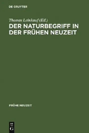 Cover of Der Naturbegriff in der Frühen Neuzeit