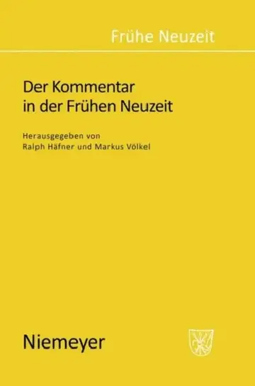 Cover of Der Kommentar in der Frühen Neuzeit