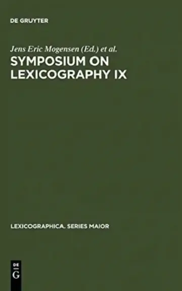 Cover of Symposium on Lexicography IX