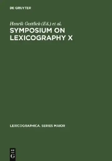 Cover of Symposium on Lexicography X