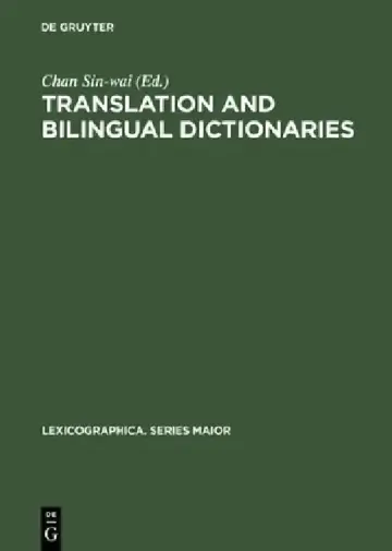 Cover of Translation and Bilingual Dictionaries