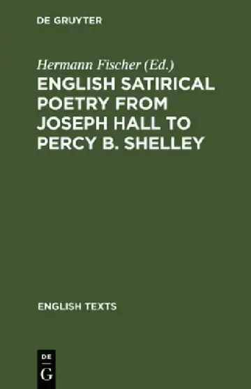 Cover of English satirical poetry from Joseph Hall to Percy B. Shelley