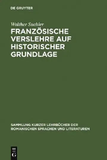 Cover of Französische Verslehre Auf Historischer Grundlage