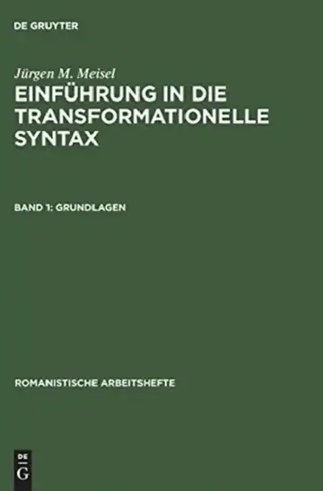 Cover of Einführung in die transformationelle Syntax, Band 1, Grundlagen