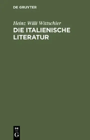 Cover of Die italienische Literatur