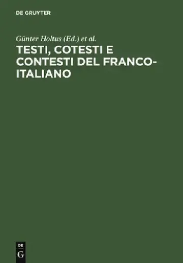 Cover of Testi, cotesti e contesti del franco-italiano