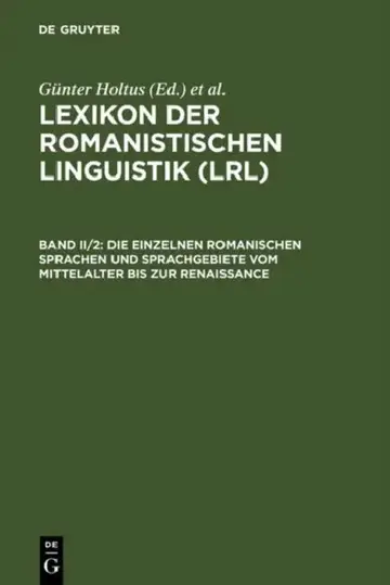 Cover of Die Einzelnen Romanischen Sprachen Und Sprachgebiete Vom Mittelalter Bis Zur Renaissance