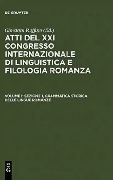 Cover of Sezione 1, Grammatica storica delle lingue romanze