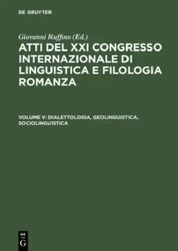 Cover of Dialettologia, Geolinguistica, Sociolinguistica