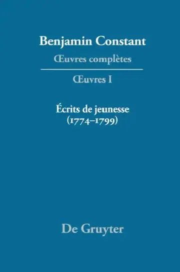 Cover of Crits de Jeunesse (1774-1799)