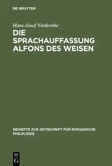 Cover of Die Sprachauffassung Alfons des Weisen