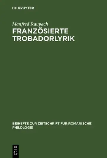 Cover of Französierte Trobadorlyrik