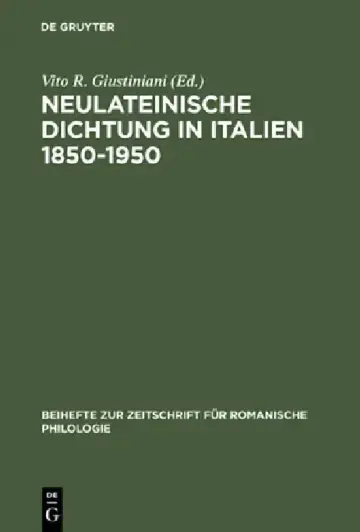 Cover of Neulateinische Dichtung in Italien 1850-1950