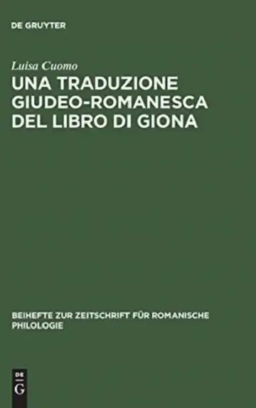 Cover of Una Traduzione Giudeo-Romanesca del Libro Di Giona