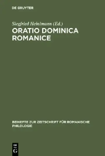 Cover of Oratio Dominica Romanice