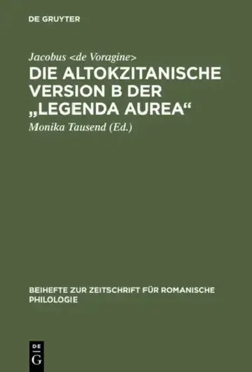 Cover of Die altokzitanische Version B der "Legenda aurea"