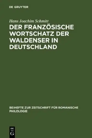 Cover of Der französische Wortschatz der Waldenser in Deutschland