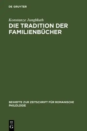 Cover of Die Tradition der Familienbücher