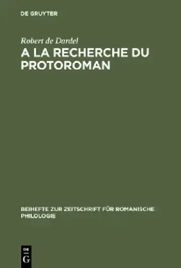 Cover of A la recherche du protoroman
