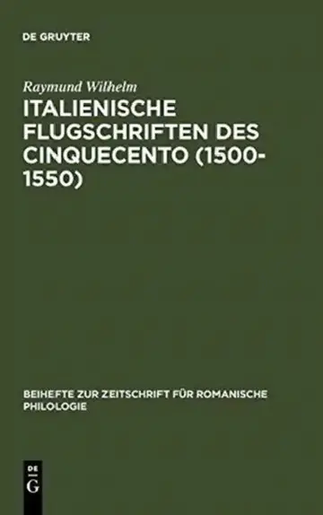 Cover of Italienische Flugschriften des Cinquecento (1500-1550)