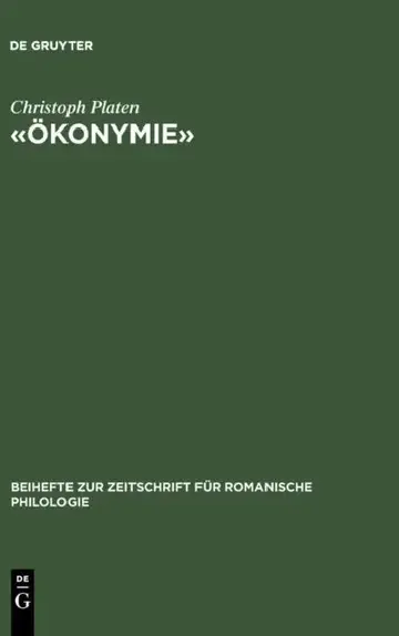 Cover of «Ökonymie»