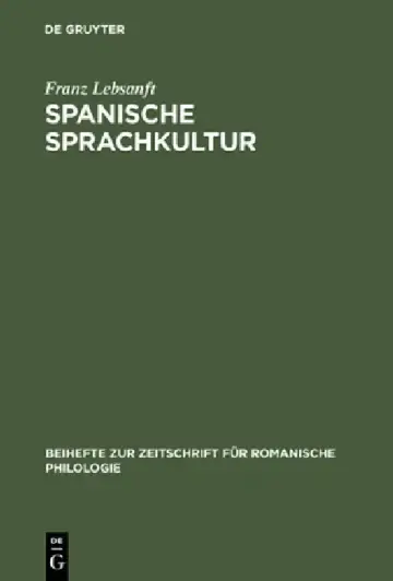 Cover of Spanische Sprachkultur