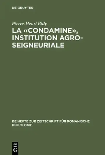 Cover of La «Condamine», Institution Agro-Seigneuriale