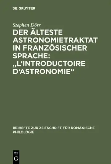 Cover of Der älteste Astronomietraktat in französischer Sprache