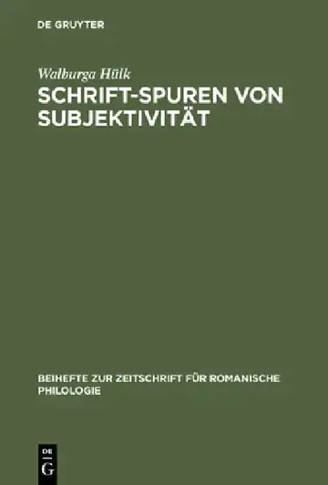 Cover of Schrift-Spuren von Subjektivität